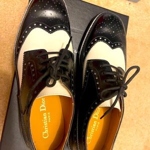 Dior new teddy D brogue black white Oxford shoes size 38 new in box